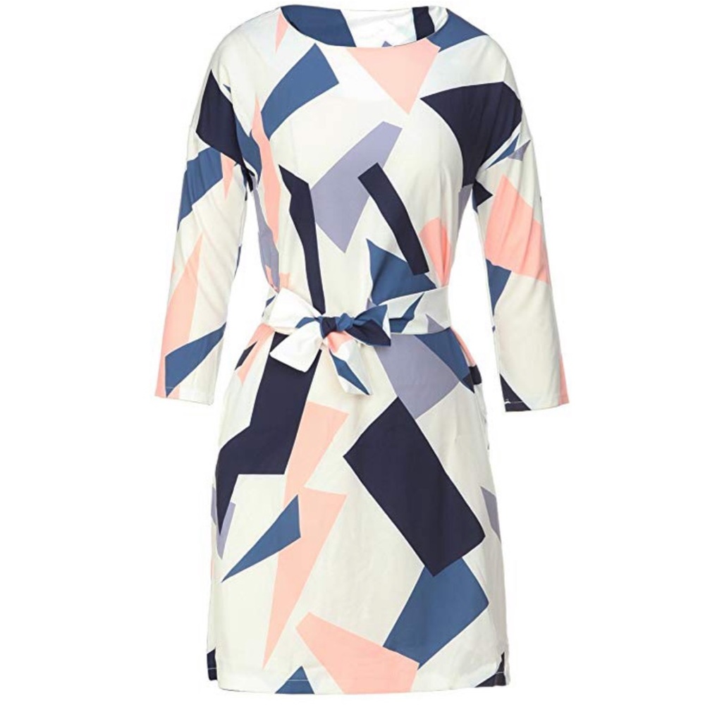 Flattering Curvy Belted Mini Pencil Casual Dress BN206